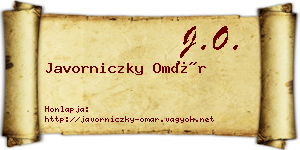 Javorniczky Omár névjegykártya